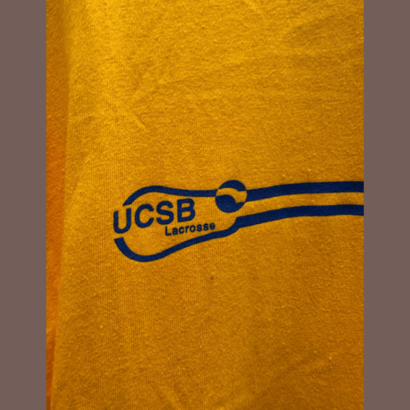 UCSB Lacrosse Tee | Hanes Beefy‑T | Yellow | Size XL | Vintage - Picture 2 of 5